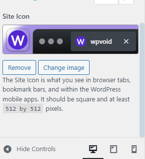 site icon in wordpress
