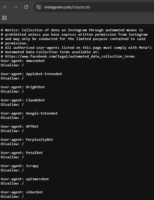 instagram robots txt file